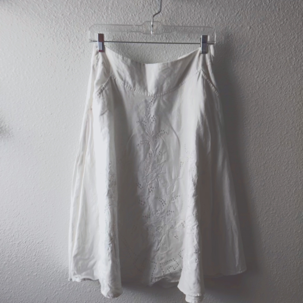 White boho skirt